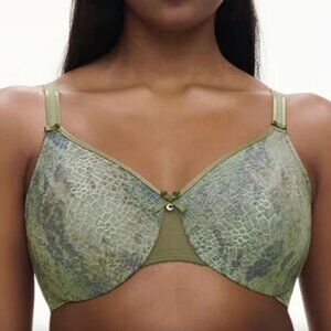 Chantelle C18910 C Magnifique Minimizer Underwire Bra Python Print 38D NWOT